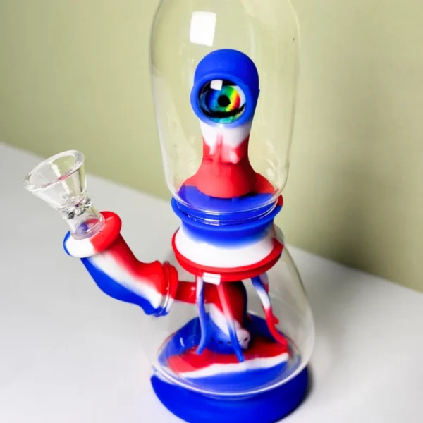 Bong de Silicone/Vidro - Alien